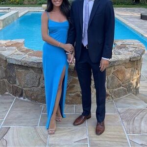 Nookie Vibrant Blue Maxi Dress with Spaghetti Straps